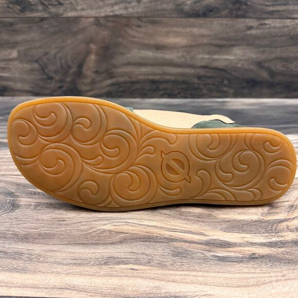 NIB BOC BORN Didi 9M 39-40 Green Suede Slingback Flat Comfort Sandal - Picture 7 of 11